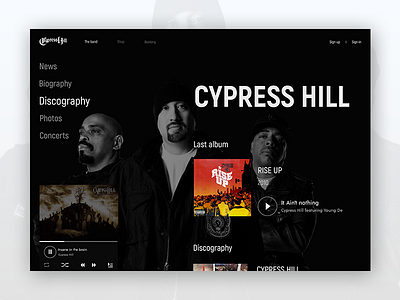 Cypress Hill - Website Concept