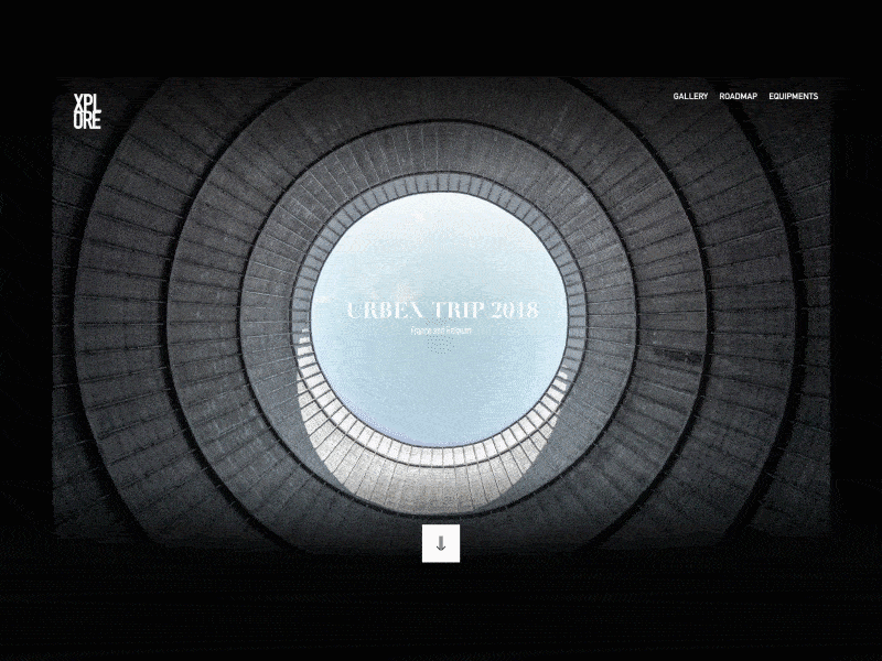 Urbex Trip Gallery #2 animation black europe photography travel ui ux webdesign