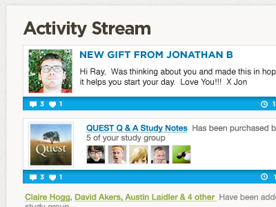 Activity Stream activity stream ui