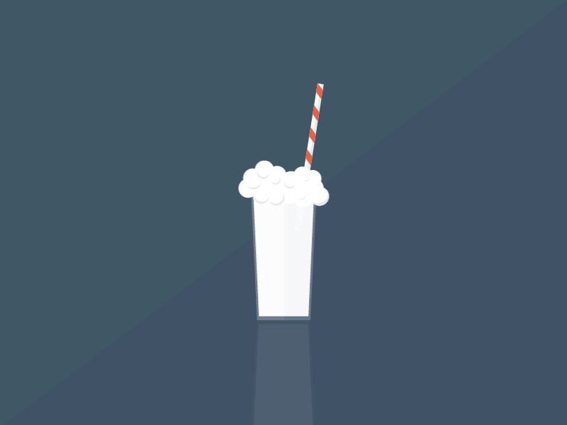 Milkshake animation color design fun gif glass illustration milkshake vector