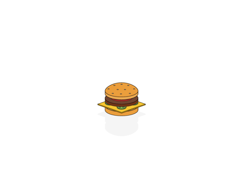 Just a casual hamburger 3d animation design gif hamburger illustration jumping motion outlines vector