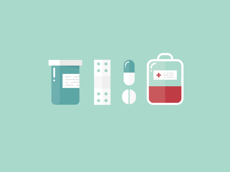 Hospital stuff vector design illustration blod jar hospital icon life pills