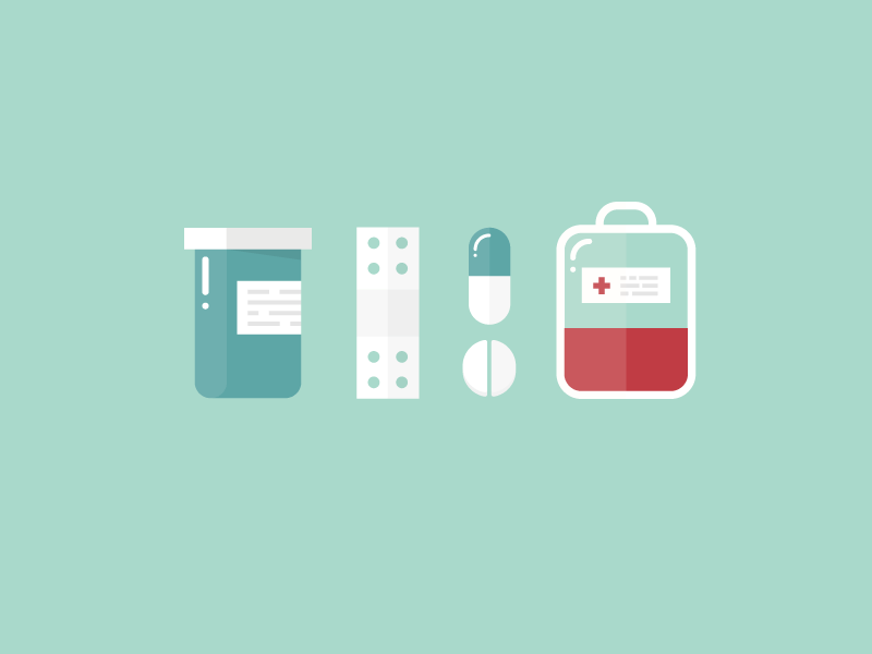 Hospital stuff blod design hospital icon illustration jar life pills vector