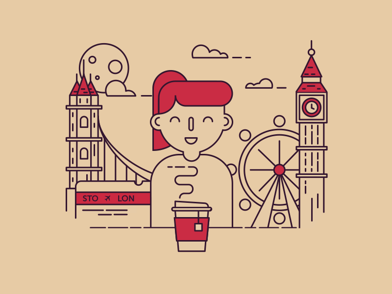 London baby! animation gif illustration london vector