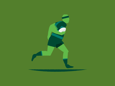 Rugby Player animation design gif illustration player rugby run cycle vector