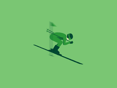 Skiing animation downhill flag gif illustration loop skiing sport vector