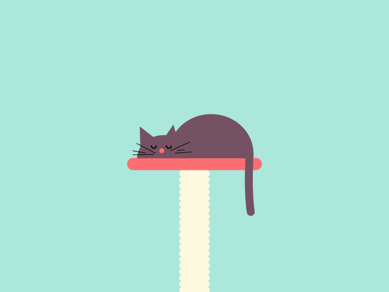 Sleeping Beauty animal animation cat gif illustration loop sleeping vector
