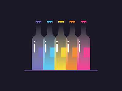 Magic Bottles bottles design illustration magic shiny vector