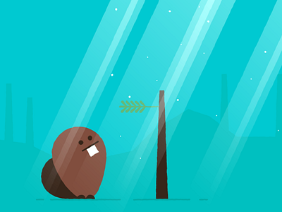 Baby Beaver beaver design illustration light vector