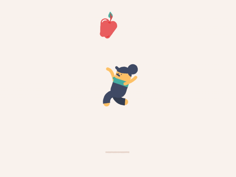 The Big Apple animation apple character design gif illustration loop new york vector