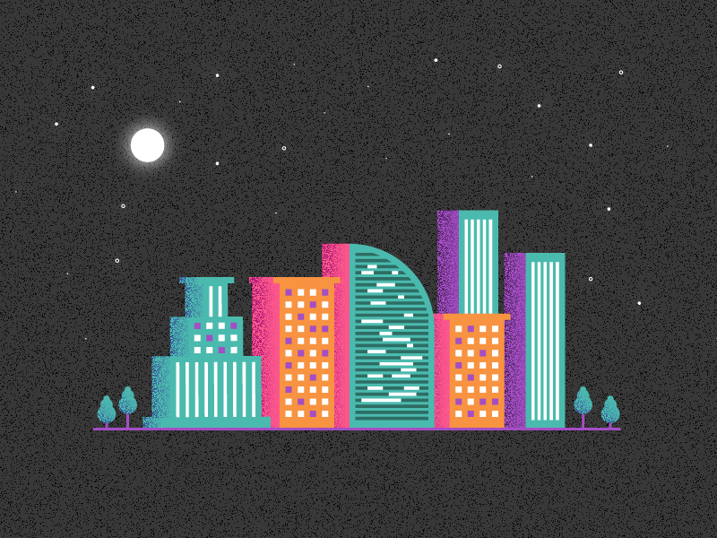 Night Night buildings city illustration moon night texture vector