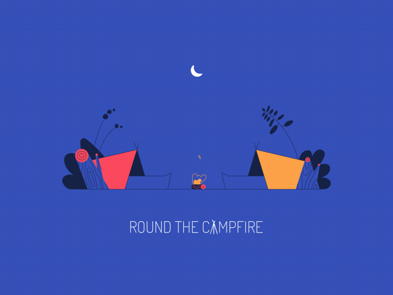 School Of Motion - Round The Campfire 2d animation campfire illustration motion