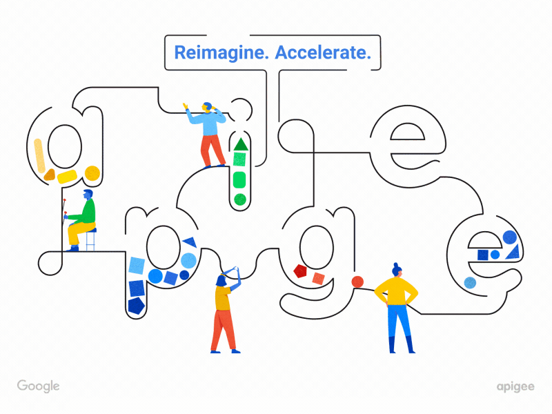 Google Apigee animation gif google loop shapes