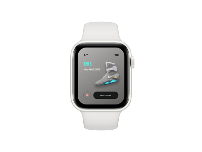 Apple watch app concept adobe illustrator adobe xd app apple apple watch clean design ios nike nike mag sneakers sport ui