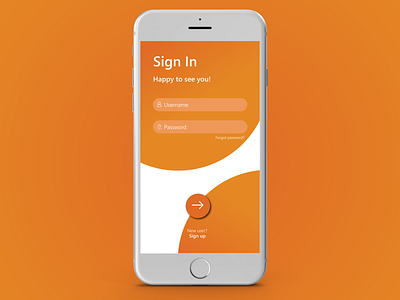 Sign In Concept - Second Shot app app design design icon illustration illustrator minimal sign in sign in page typography ui ux