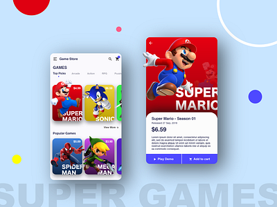 Mobile Game Store - Concept App