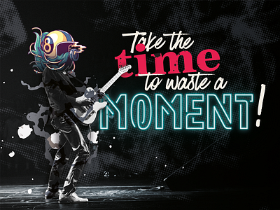Waste a moment design photoshop photoshop typography design typography