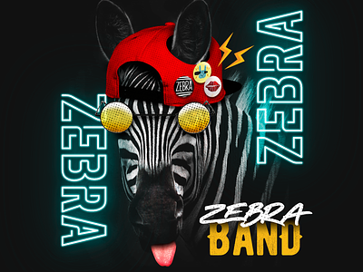 Zebra Band EP Cover Design design photoshop photoshop typography design typography