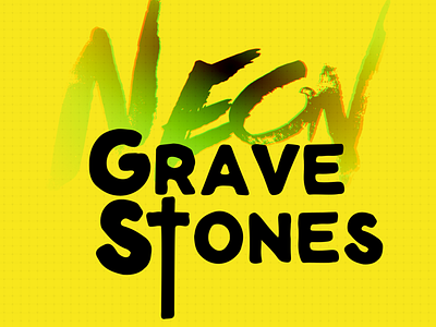 Neon Gravestones branding design typography