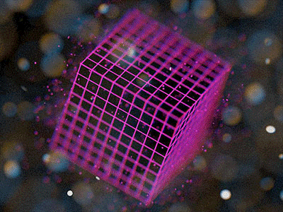 Microscopic Cube 3d c4d cinema 4d cube cyan microscopic planet purple tutorial