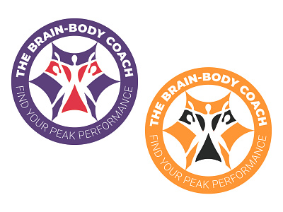PT Logo Design badge body brain circular logo logo personal trainer pt stretch