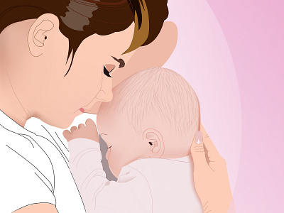 Mother an her child illustration