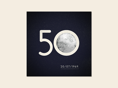 50 years since the first moon landing design space typography