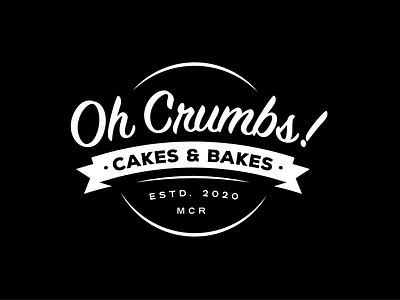 Oh Crumbs! design icon logo typography vector