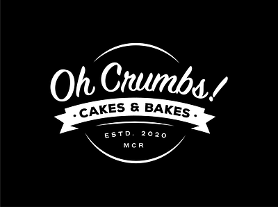 Oh Crumbs! design icon logo typography vector