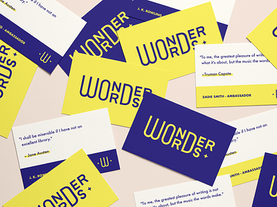 Wonder Words branding design logo typography vector