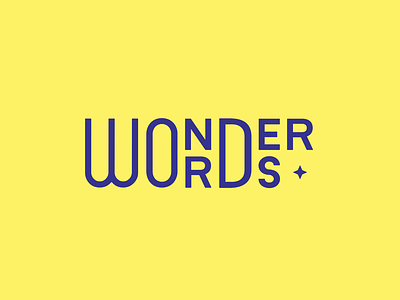 Wonder Words branding design logo typography vector