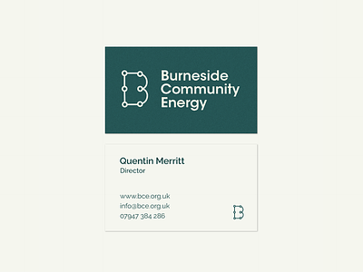 Burneside Community Energy branding design icon logo typography vector
