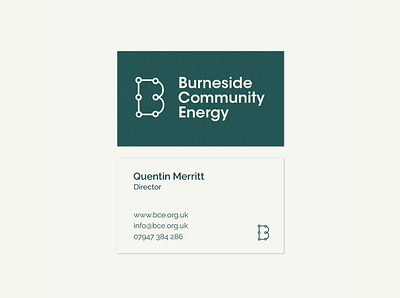 Burneside Community Energy branding design icon logo typography vector