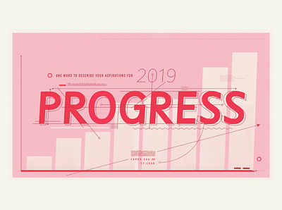 Progress design typography vector