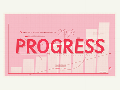 Progress design typography vector