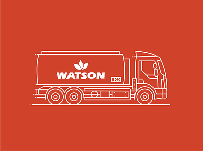 Truck Illustration for Watson Fuels design illustration vector