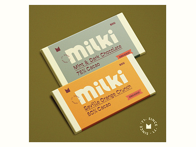 Milki Chocolate Bar Packaging branding chocolate design logo packaging typography vector