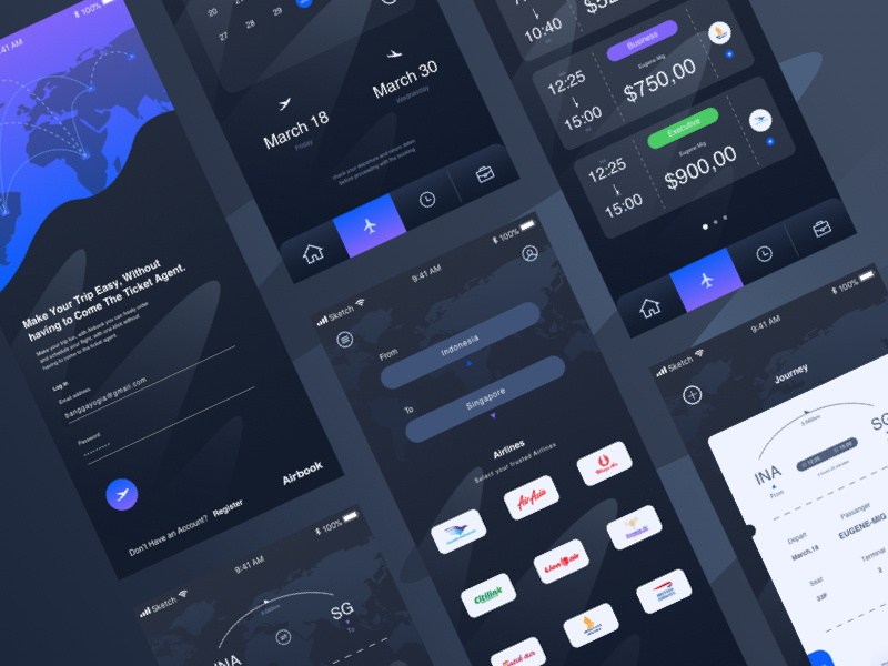 Flight Booking App by Bangga Pratama on Dribbble