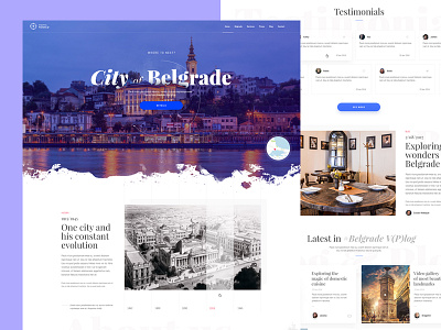 Belgrade Living belgrade beograd city design landing new serbia srbija travel ui web website