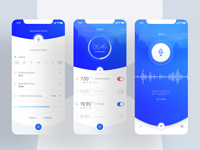 Alarm App alarm android app clock concept ios iphone mobile x