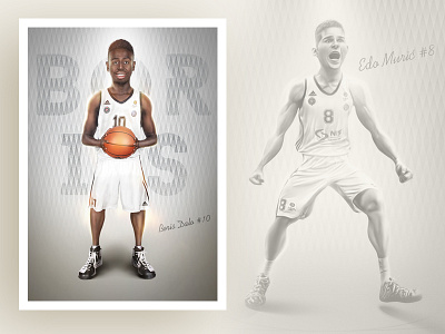 Digital Illustration basketball card digital illustration partizan sport