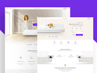 Landing Page - Website design experience home landing layout mattress page ui user ux web website