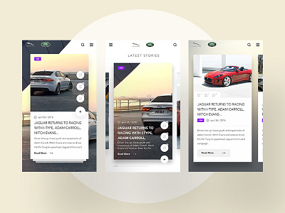 Stories Variations app design latest mobile news responsive stories ui web