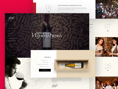 Winery Website design landing page typography ui ux web website wine winery