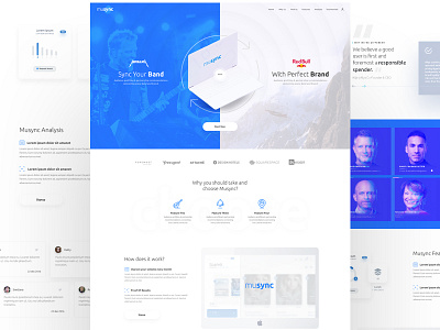 Musync band design music sync ui web website