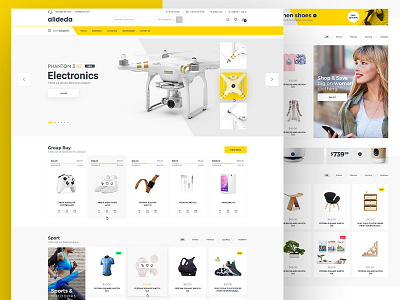 E-commerce ecommerce home landing page shop ui web