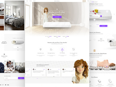 Mattress V2 design experience home landing layout mattress page ui user ux web website