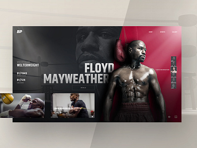 Boxing Promotions box boxing design landing page ui web