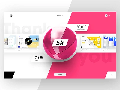 5k followers 5000 5k design followers landing ui web