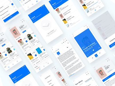 Book App app audio book book illustration mobile read reading ui ux